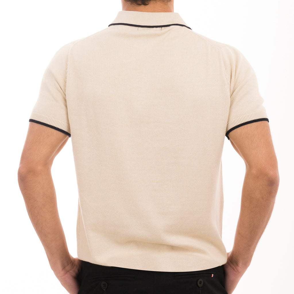 Modus Knitted Polo - Beige