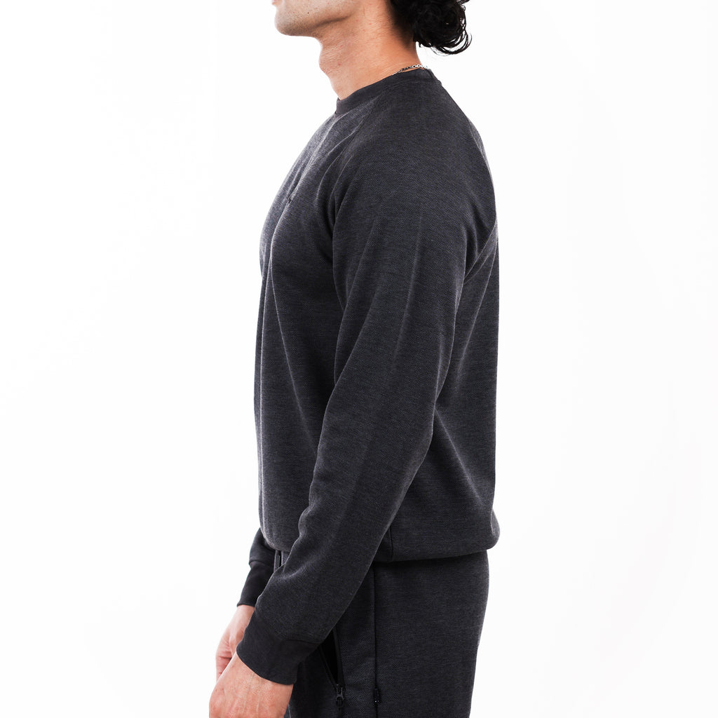 Pique Sweatshirt - Charcoal