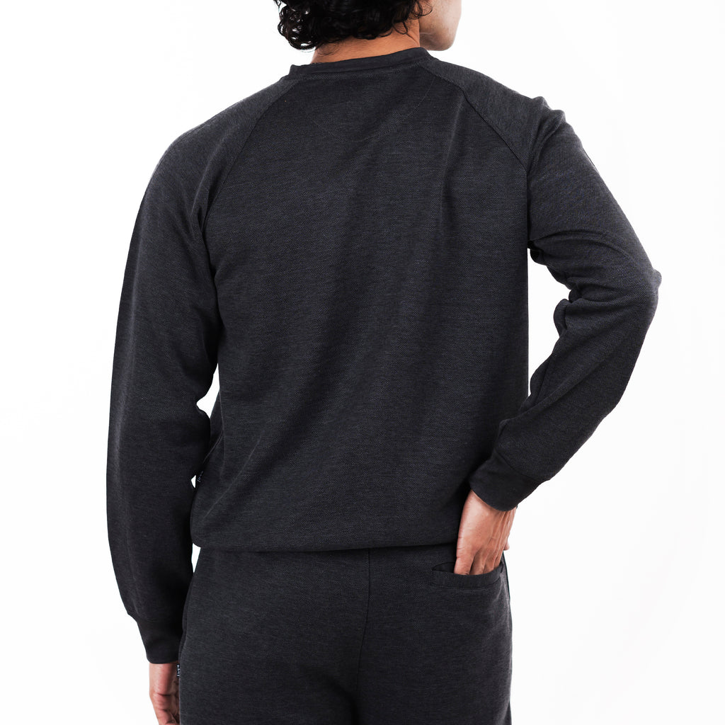 Pique Sweatshirt - Charcoal
