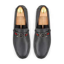 Load image into Gallery viewer, Gun Metal FHS Buckled Moccasins - Black