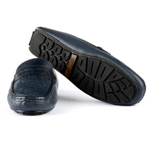 Load image into Gallery viewer, Mat Patterned Moccasin-Navy
