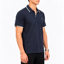 Load image into Gallery viewer, Jacquard Collar Polo - Navy