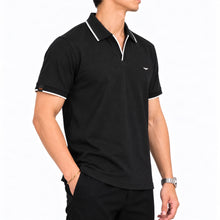 Load image into Gallery viewer, Jacquard Collar Polo - Black