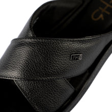 Load image into Gallery viewer, Casual Strapped Leather Slippers-Black