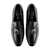 Sleek Tassels Loafers-Black