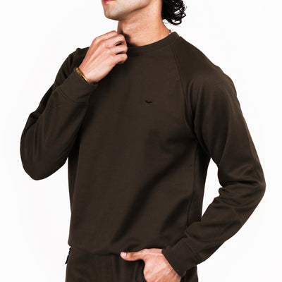 Pique Sweatshirt - Olive