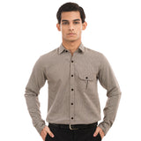 Brown Checkered Casual Shirt