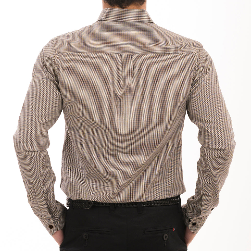 Brown Checkered Casual Shirt