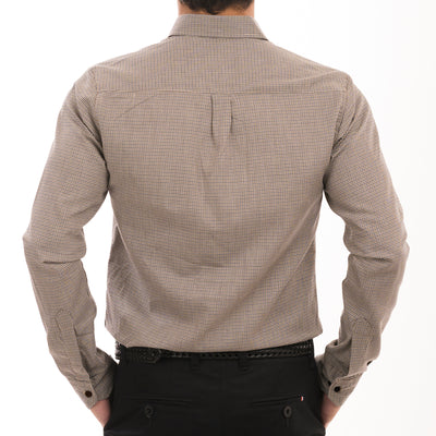 Brown Checkered Casual Shirt