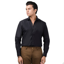 Load image into Gallery viewer, Solid Black Colored Formal Shirt