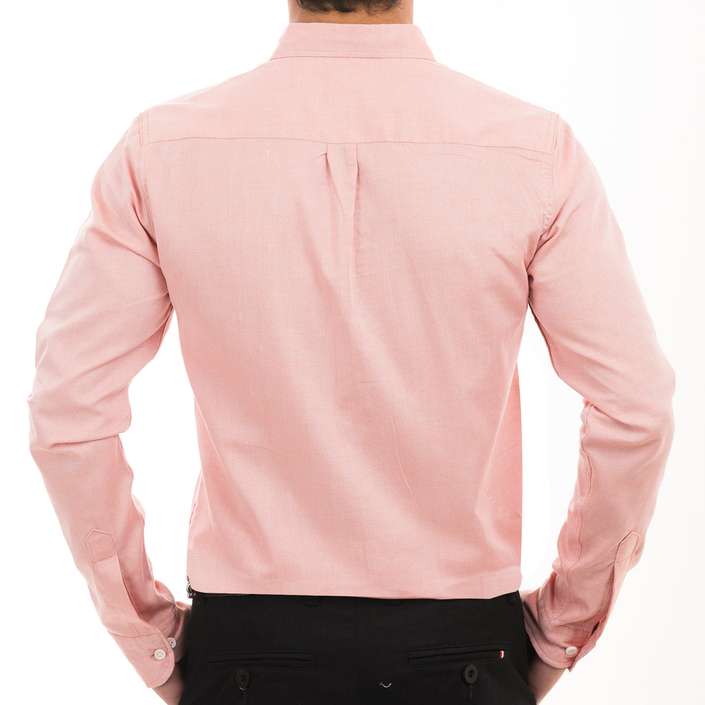 Subtle Orange Checkered Casual Shirt