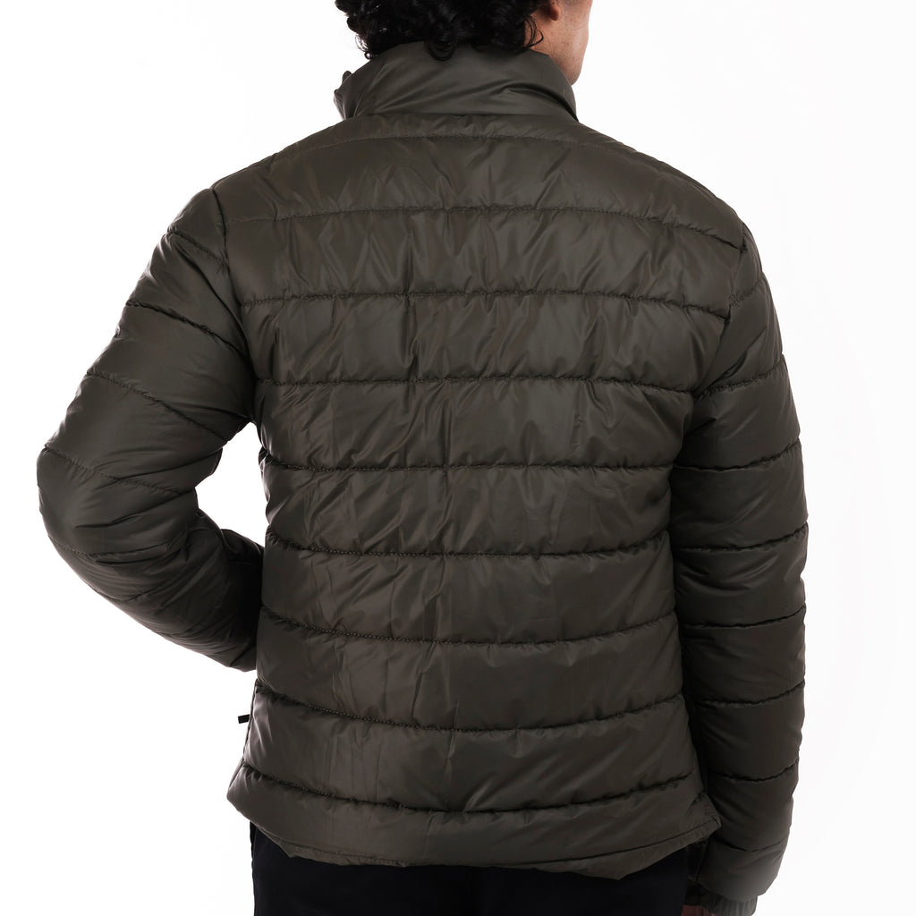 Men's Essential Puffer Jacket-Olive