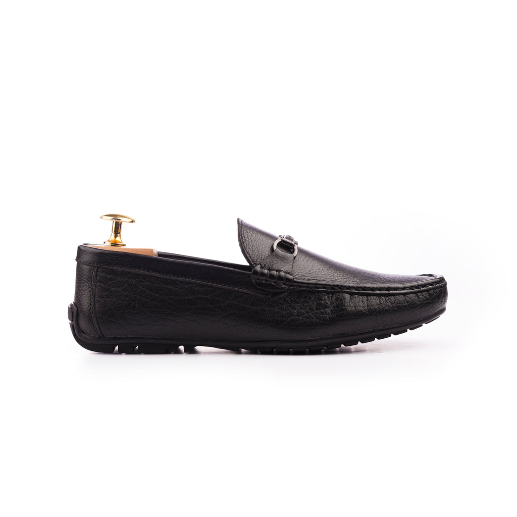 Prime Buffalo Leather Moccasins - Black