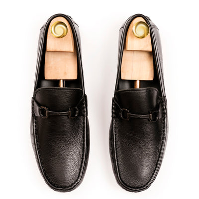 Prime Buffalo Leather Moccasins - Black