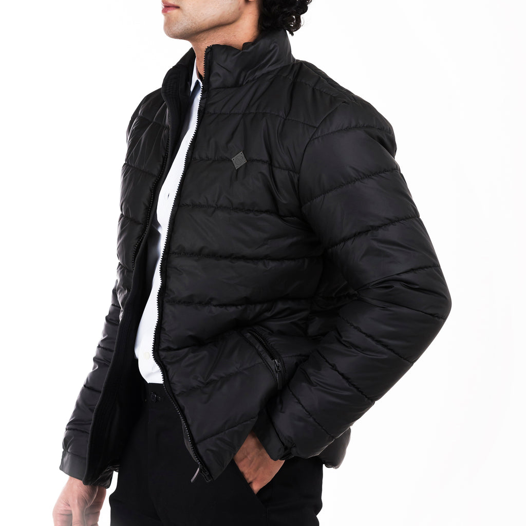 Men's Essential Puffer Jacket-Black