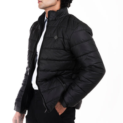 Men's Essential Puffer Jacket-Black