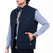 Load image into Gallery viewer, Sleek Gilet Sleeveless Jacket - Navy