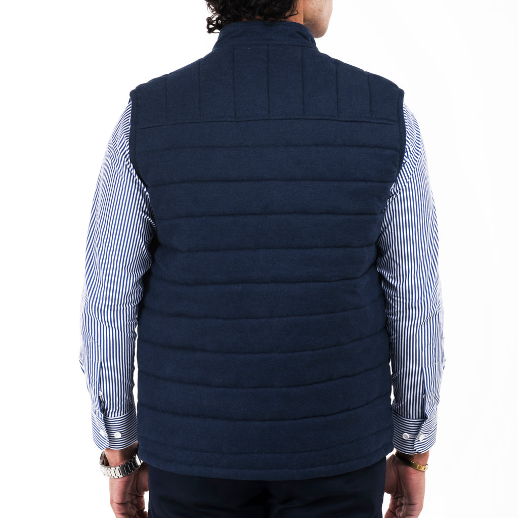Sleek Gilet Sleeveless Jacket - Navy