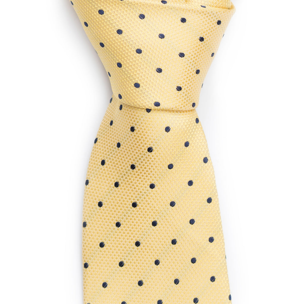 Yellow Dot Patterned Tie