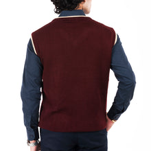 Load image into Gallery viewer, V-Neck Sleeveless Sweater-Maroon