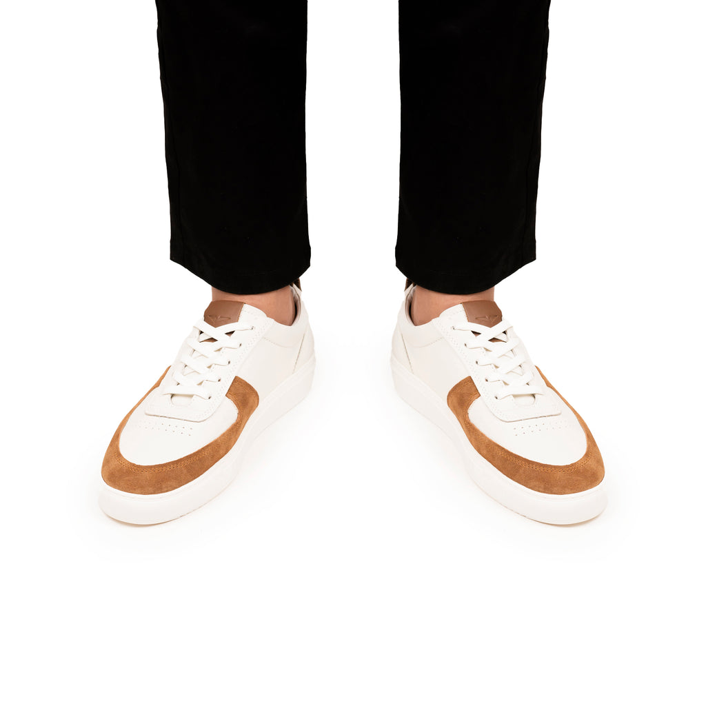 Modern Comfort Sneakers - Tan/White