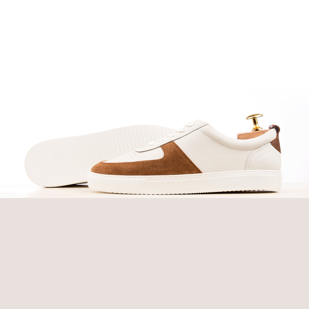 Modern Comfort Sneakers - Tan/White