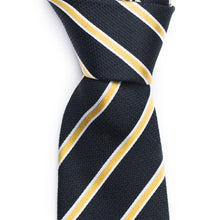 Load image into Gallery viewer, Silky Navy Striped Tie