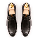 Signature Leather Loafers - Black