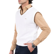 Load image into Gallery viewer, V-Neck Sleeveless Sweater-White