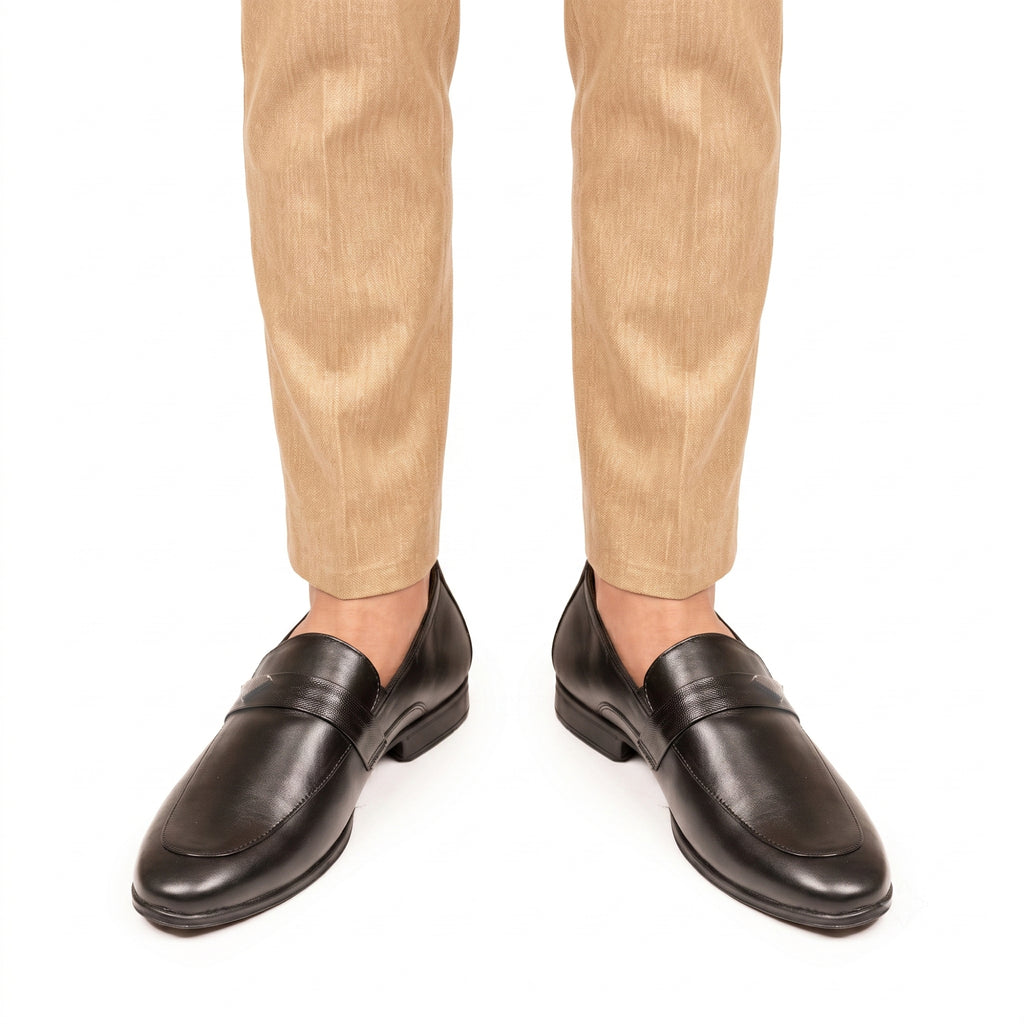 Signature Leather Loafers - Black
