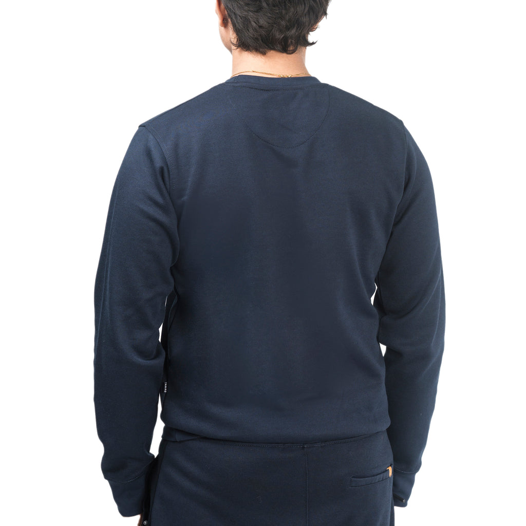 Ribbed Navy Sweatshirt