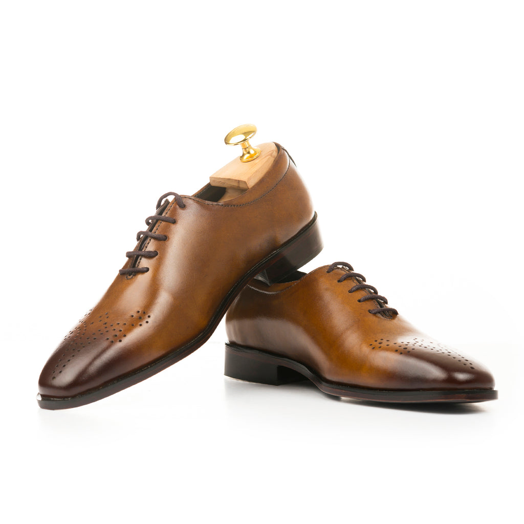 Executive Wingtip Oxfords - Tan