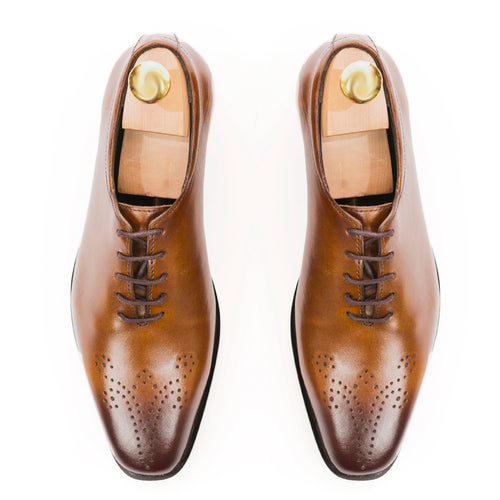 Executive Wingtip Oxfords - Tan