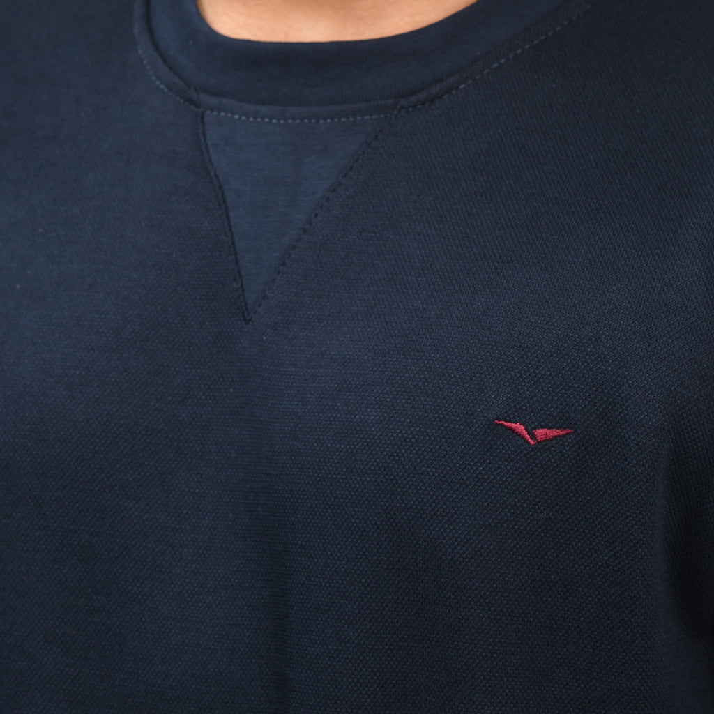 Ribbed Navy Sweatshirt