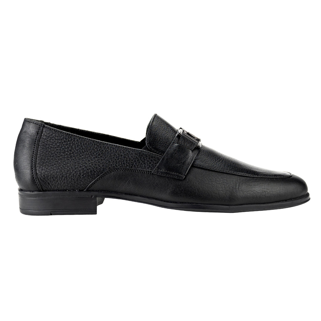 FHS Brass Buckled Loafers-Black