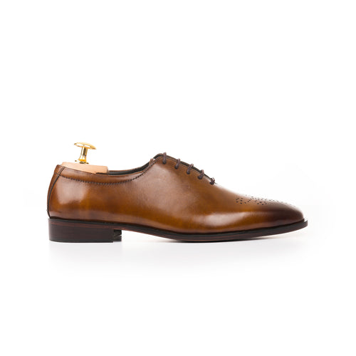 Executive Wingtip Oxfords - Tan