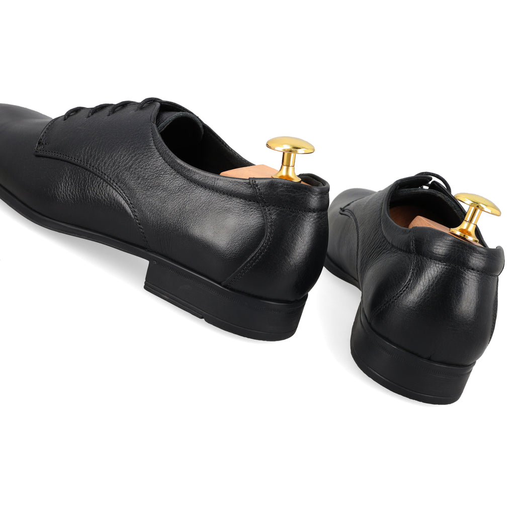 Sleek Leather Debies - Black