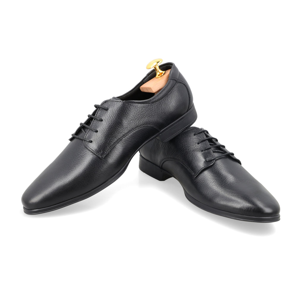 Sleek Leather Debies - Black