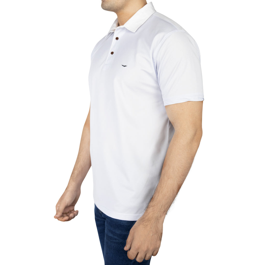 Classic Collar Polo Shirt-White/Blue