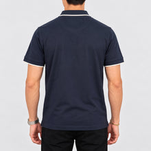 Load image into Gallery viewer, Jacquard Collar Polo - Navy