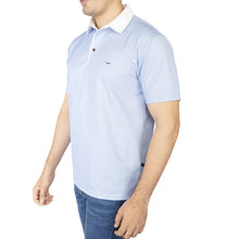 Load image into Gallery viewer, Classic Collar Polo Shirt-Sky/White