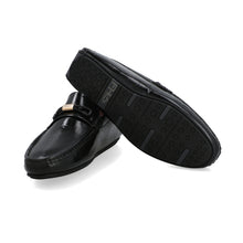 Load image into Gallery viewer, Crocodile Embossed Moccasin-Black