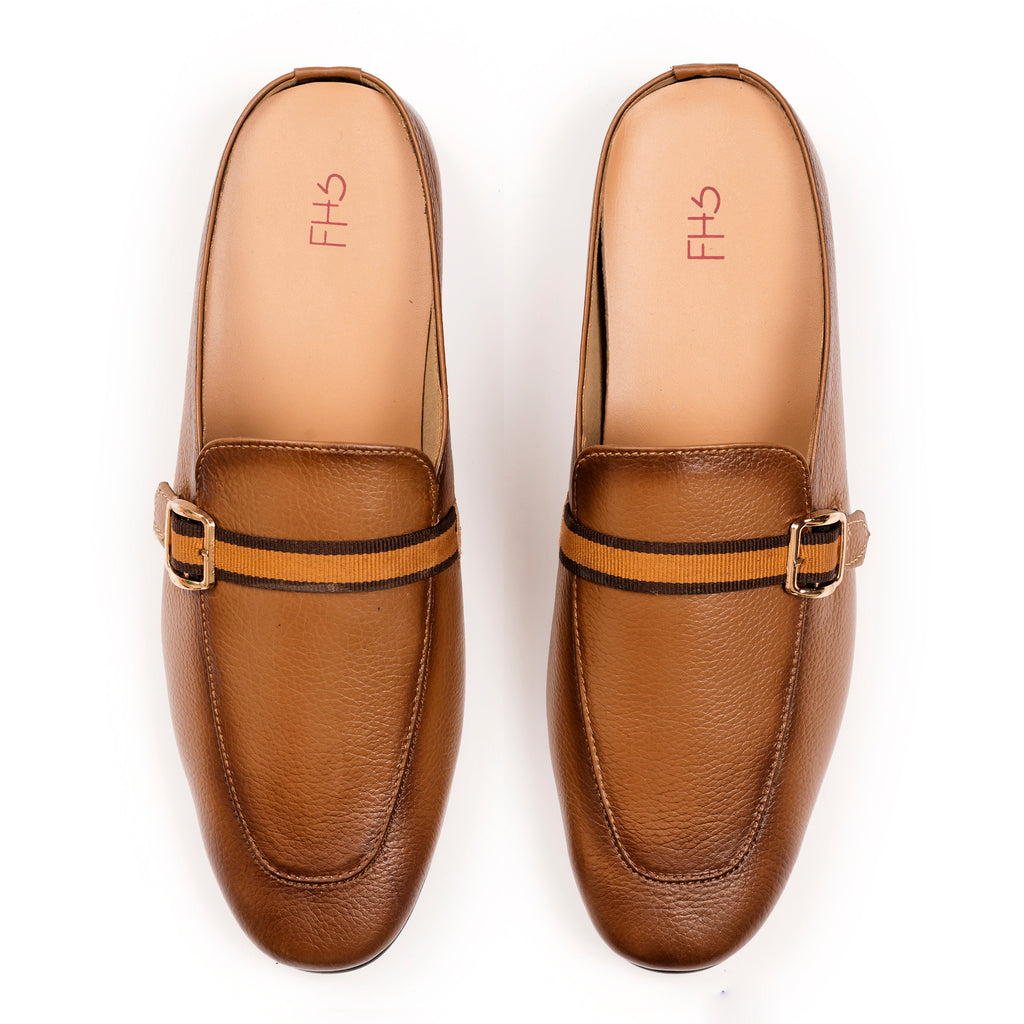 Urban Luxe Half Moccasins - Tan