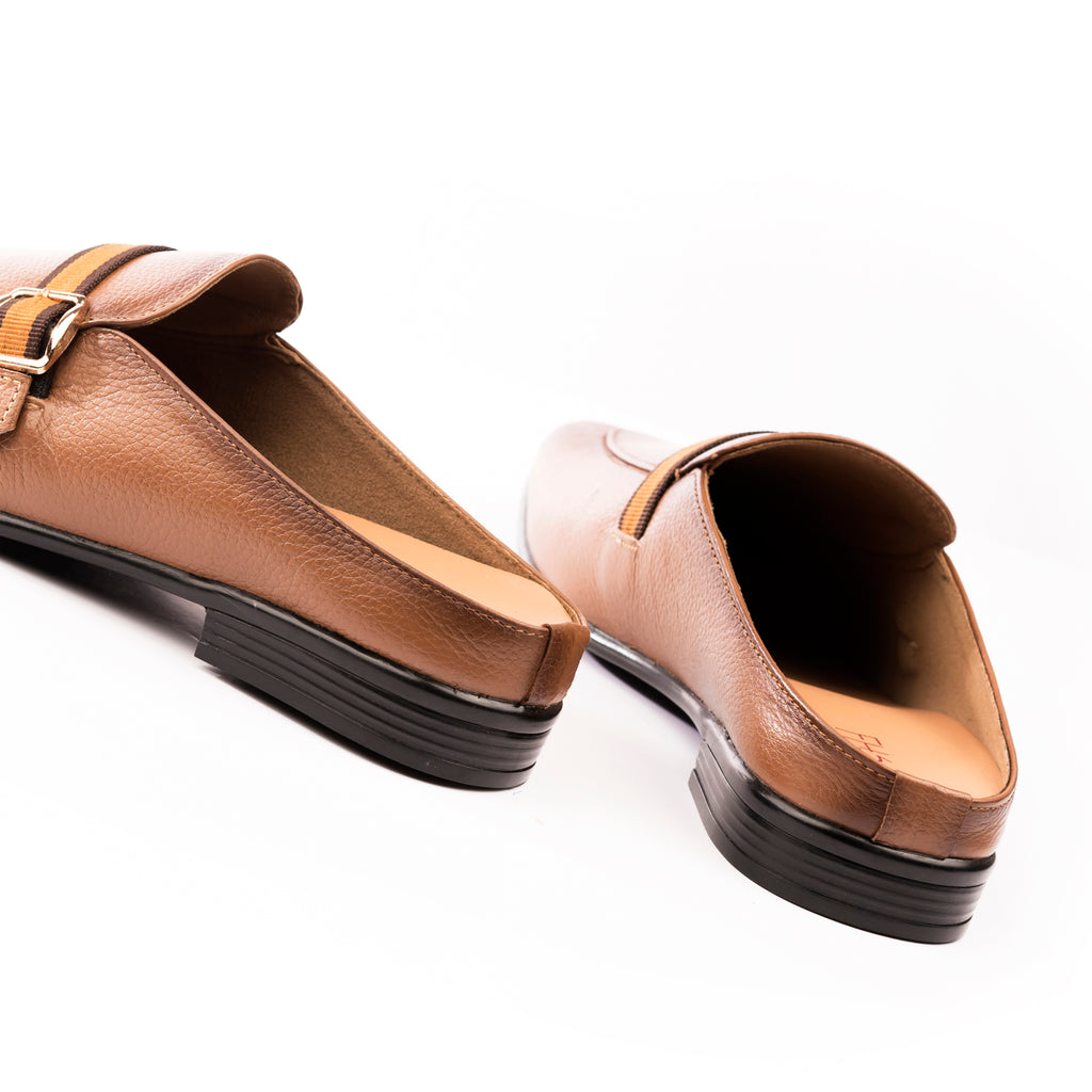 Urban Luxe Half Moccasins - Tan