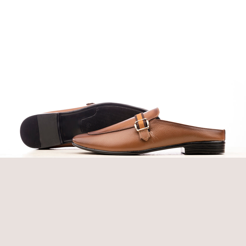 Urban Luxe Half Moccasins - Tan