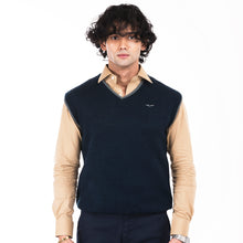 Load image into Gallery viewer, V-Neck Sleeveless Sweater-Navy