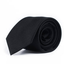 Load image into Gallery viewer, Black Silk Textured Tie