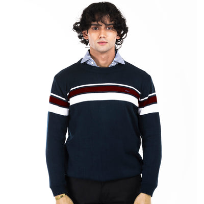 Full Sleeves Sweater-Navy