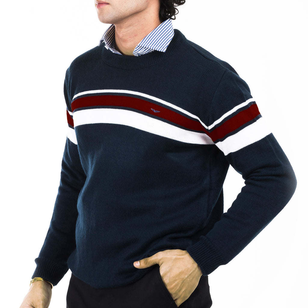Full Sleeves Sweater-Navy