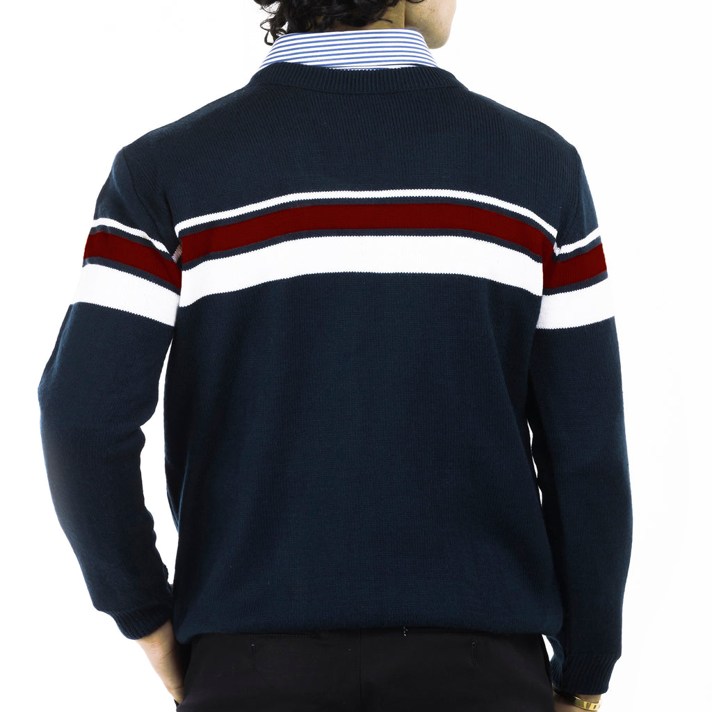 Full Sleeves Sweater-Navy